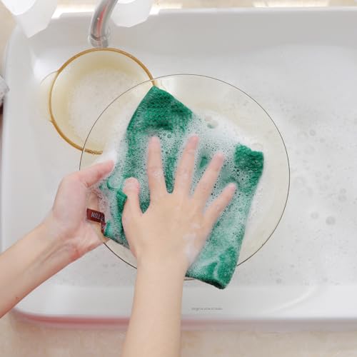 Homaxy 100% Cotton Waffle Weave Kitchen Dish Cloths 8-Pack, Dark Green - color: Dark Green, size: 12 X 12 - 8 Pack