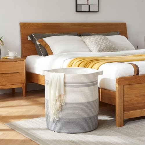 OIAHOMY 120L Laundry Basket Laundry Hamper Nursery Hamper Gradient Gray - color: Gradient Gray, size: 20*20*22.5in