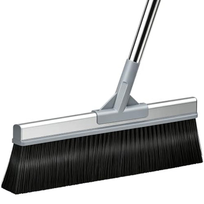 CTIME 18" Wide Outdoor Broom, Stiff Bristles Heavy Duty Broom, 50" Long