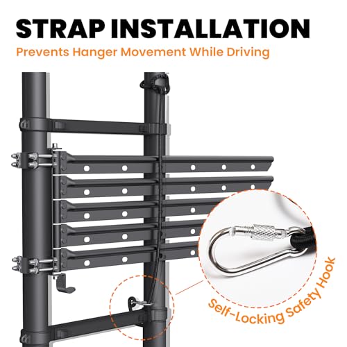 5 Swivel Arms RV Clothes Drying Rack, 26.5-inch Width Ladder Mounted Clothes Drying Rack, All Metal, Foldable Design, RV Must Have for MotorHomes, Fifth Wheels, Trailers