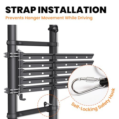 5 Swivel Arms RV Clothes Drying Rack, 26.5-inch Width Ladder Mounted Clothes Drying Rack, All Metal, Foldable Design, RV Must Have for MotorHomes, Fifth Wheels, Trailers