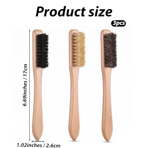 Gjinxi 3pcs Wood Laundry Stain Brush Set Tough Stain Remover