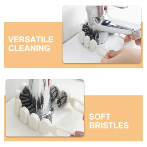 2pcs Bendable Crevice Cleaning Brush Set for Kitchen and Bathroom, Multi-use Metal Surface Scrubbers, Reusable Narrow Gap Brush for Corners and Hard-to-Reach Areas