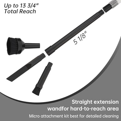 Vacuum Cleaner Attachments 8pcs, Mini Micro Tool for Interiors Cleaning Kit, Car Detailing Vacuum Attachment Cleaner, Crevice Cleaning Tool Brush Universal Accessories for Car Keyboard Home