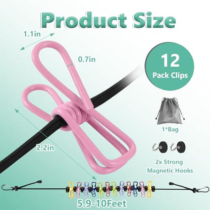Retractable Clothes Line for Cruise, Magnetic Clothesline for Travel