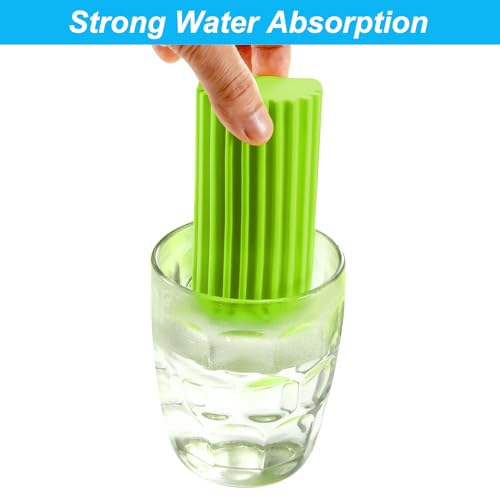 4 Pack Green Damp Duster Cleaning Sponge Brush Set - color: Green