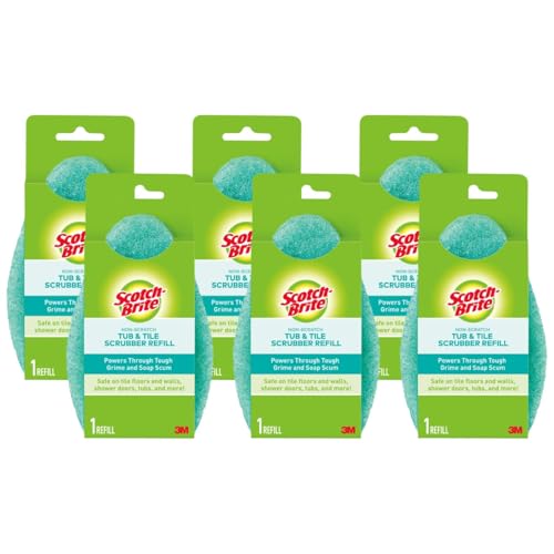 Scotch-Brite Non-Scratch Tub & Tile Scrubber Refill Pads, 6 Pack - size: 6 Refills