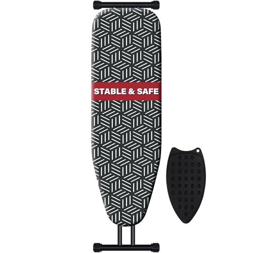 Ironing Board 43''x13'', 7 Adjustable Heights, Compact Design Saves Space - size: 43"L x 13"W