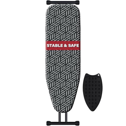 Ironing Board 43''x13'', 7 Adjustable Heights, Compact Design Saves Space - size: 43"L x 13"W