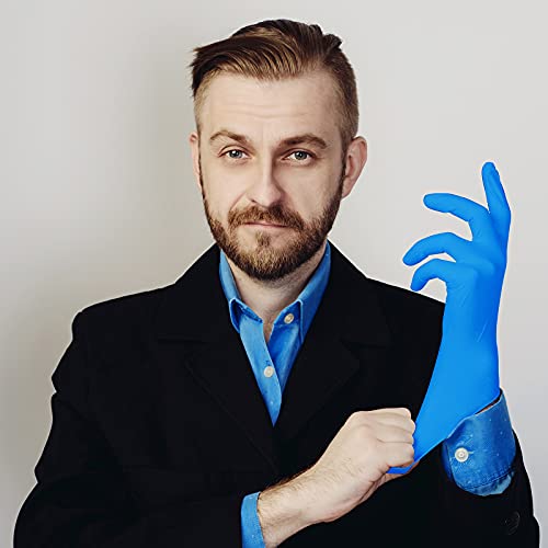 PEIPU Nitrile Disposable Gloves，Powder Free, Cleaning Service Gloves, Latex Free - size: Large (Pack of 300), style: 100 Pcs