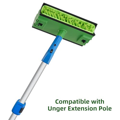 Ceiling Fan Cleaner Duster Replacement Head Compatible with Unger Telescopic Extension Pole Fan Blade Cleaning Tool Reusable Pads for Cleaning Ceiling Fan, Baseboard, Blind, Molding, Cobweb