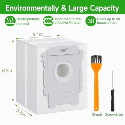VBN 12 Pack Vacuum Bags for Roomba i/j/s & 100-700 Combo Dirt Disposal Bags - size: 12 Pack