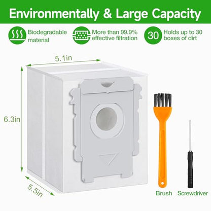 VBN 12 Pack Vacuum Bags for Roomba i/j/s & 100-700 Combo Dirt Disposal Bags - size: 12 Pack