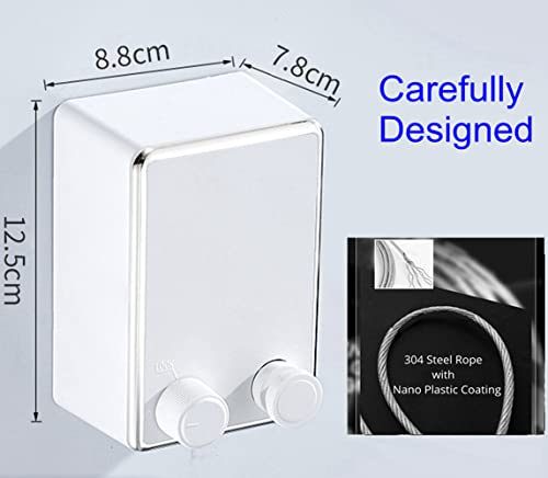 Retractable Clothesline Clothes Line Retracting Outdoor/Indoor, Heavy Duty Stainless Steel Adjustable Drying Rope Wire Dryer with ABS case+Aluminum, Self Adhesive Wall Mount Upgrade Edge White - color: V-upgrade White With Silver Edge