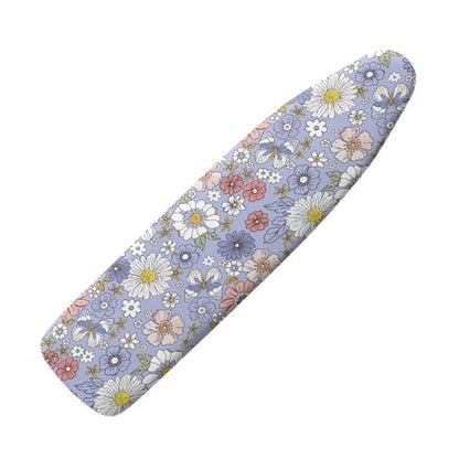 Daisy Print Ironing Board Cover Pretective Covers 15x54 Inch Standard Ironing Board Cover with Elastic Edge and Hook and Loop Fasteners Scorch and Stain Resistant Cotton - color: Daisy Print