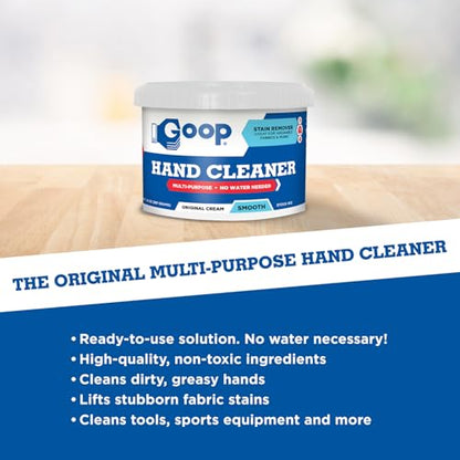 GOOP Original Multi-Purpose Waterless Hand Cleaner and Stain Remover - 14 oz Can (Pack of 3) - size: 14 Ounce (Pack of 3)