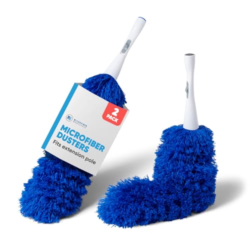 2 Pack of Microfiber Flexible Dusters | from Microfiber Wholesale | Clean Ceiling Fans, Cobwebs, Light Fixtures, Delicate Objects