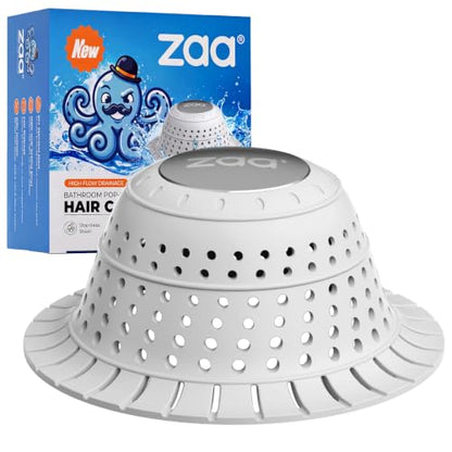 zaa Shower Drain Hair Catcher Bathtub Drain Strainer Sink Drain Protector - color: Light Gray, size: 1pack