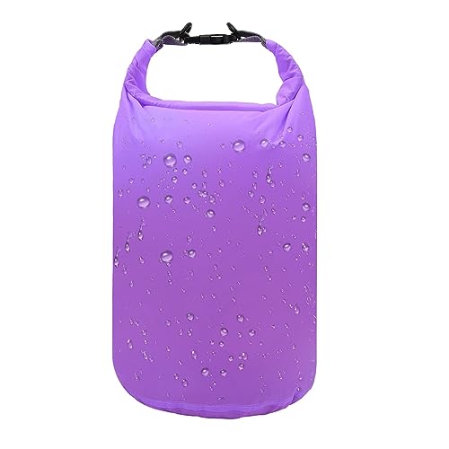 R2Depot Waterproof Dry Bag, 5L/10L/20L/40L/70L Dry Storage Bag for Kayaking, Gym, Hiking, Swimming (Purple, 5L) - color: Purple, size: 5L