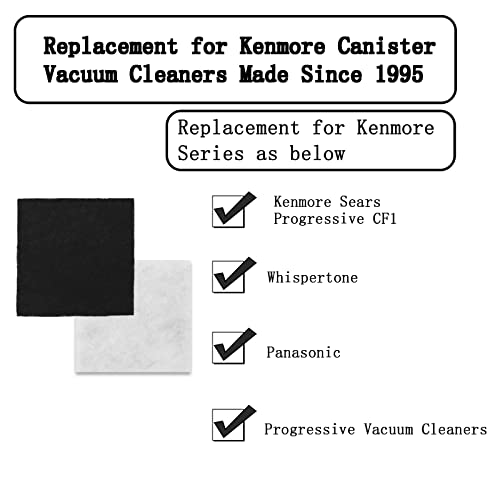 8-Pack CF-1 Foam Filters Compatible with Kenmore Sears Progressive, Progressive & Whispertone, Panasonic Models, Including 86883, 86880, 20-86883, 2086883, 8175084 - style: 8 Pack CF1 Filters