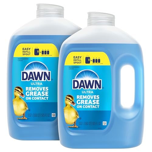 Dawn Ultra Original Dish Soap Refill Jug Large Size Blue Liquid Dishwashing Detergent, Powerful Soap for Grease, 51.5oz (Pack of 2) - size: 51.5 Fl Oz (Pack of 2)