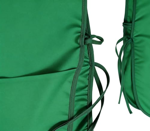 Large Smock Cobbler Apron for Men & Women, Adjustable Side Ties & 2 Pockets - color: Wine Red+green