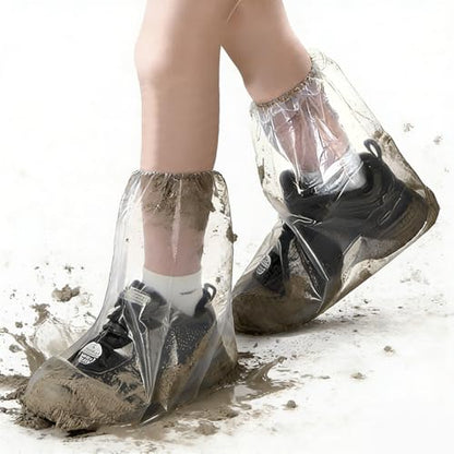 Yeios 50 Pack 15.35inch Tall Waterproof Disposable Shoe Covers for Rain Mud - color: 11*15.35inch
