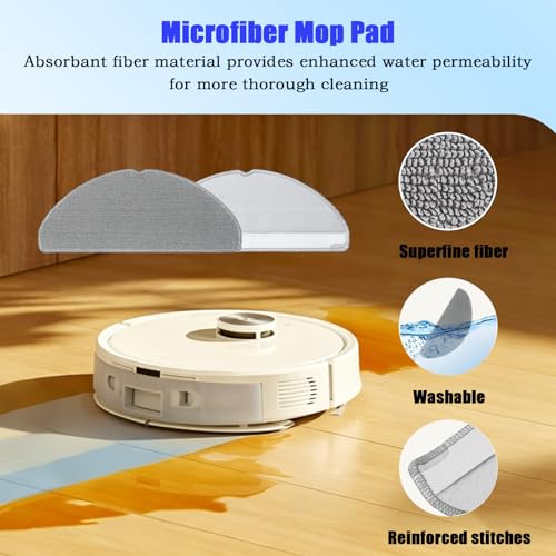 Q7 M5+ Replacement Parts Kit, compatible with Roborock Q7 M5+ and Q7 L5+ robot vacuums. Includes 2 main brushes, 6 side brushes, 6 dust bags and filters, 4 mop pads, 1 cleaning tool, and a screwdriver