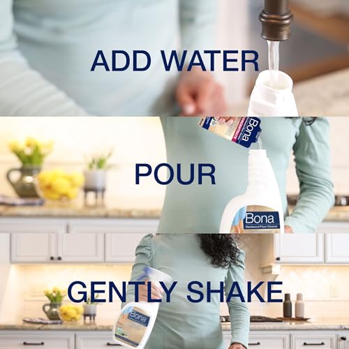 Bona® Hardwood Floor Cleaner Spray - 32 fl oz - Unscented - Includes Filled Bottle + Concentrate Refill for Hardwood Floor Cleaning - size: 32 Fl Oz (Pack of 1)