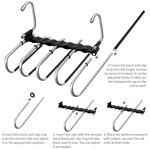 2 Pack Pants Hangers Space Saving - Closet Layers for Jeans Trousers Slacks