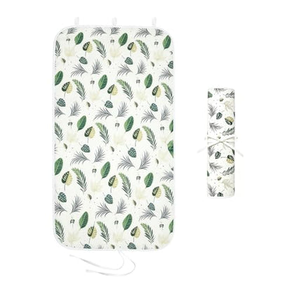 Portable Ironing Mat for Desktop, 3mm Thick Padding & Heat Resistant Cover for Steam Iron, Quilting & Travel – Foldable Ironing Board Alternative (Foliage Pattern) - color: Foliage Pattern