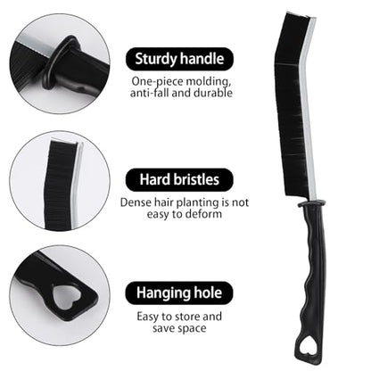 12Pcs Hard Bristle Crevice Cleaning Brush, Grout Cleaner Brush, Multifunctional Gap Cleaning Tool for Household Use, Bathroom, Kitchen, Window,Toilet