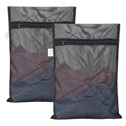 OTraki Black Delicate Laundry Bag with 4 CM Elastic Band 2 Pack 12×16 Inch - size: 12×16 Inch