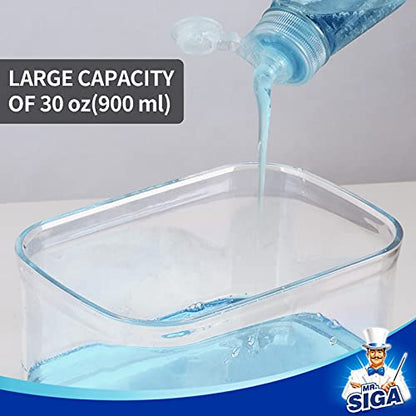 MR.SIGA Dish Soap Dispenser with Sponge Holder for Kitchen, Black - color: Black