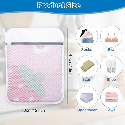 6-Pack Durable Honeycomb Mesh Laundry Bags for Delicates, 12 x 16 Inches - color: 120gsm Honeycomb Mesh, size: 6 Medium