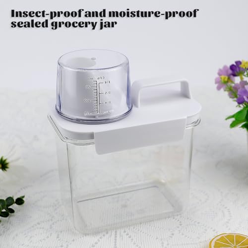 Liquid Laundry Dispenser Container- Laundry Detergent Dispenser for Laundry Room Organization and Storage, Holds Water, Soaps, Liquid Laundry, Powder Scent Beads (1100ml)