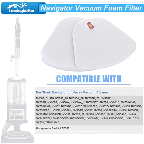 Leadaybetter Foam Replacement Filters for Shark Navigator Lift Away Deluxe - size: NV350-4P