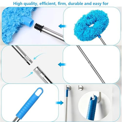 Ceiling Fan Cleaner Duster 64.15" Adjustable Washable Reusable Microfiber