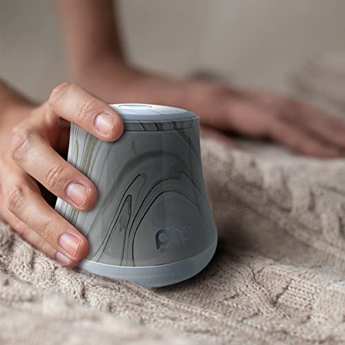 Fabric Shaver, Lint Remover Electric (Marble) – Rechargeable, 6 Blade System, Fabric Lint Shaver w/LED Light | One-Touch Activation Pill Shaver for Clothes - Electric Lint Remover Fabric Shaver - color: Marble