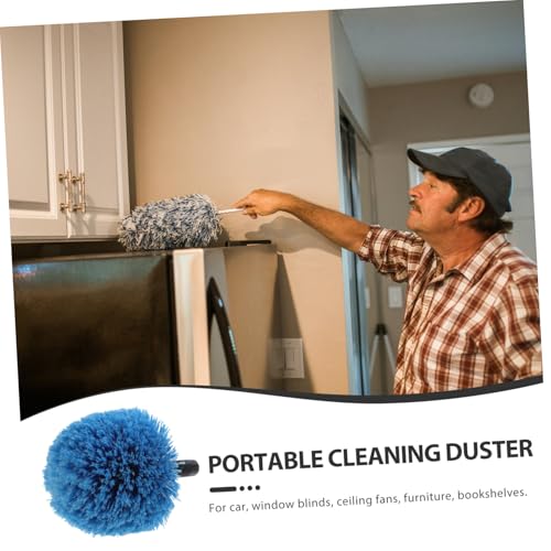 Cobweb Duster Brush Head Replacement High Ceiling Duster Brush Cobweb Web Head Outdoor Clean Broom Spiderweb Pole Ceiling Long Washable High Car
