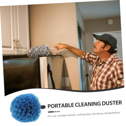 Cobweb Duster Brush Head Replacement High Ceiling Duster Brush Cobweb Web Head Outdoor Clean Broom Spiderweb Pole Ceiling Long Washable High Car