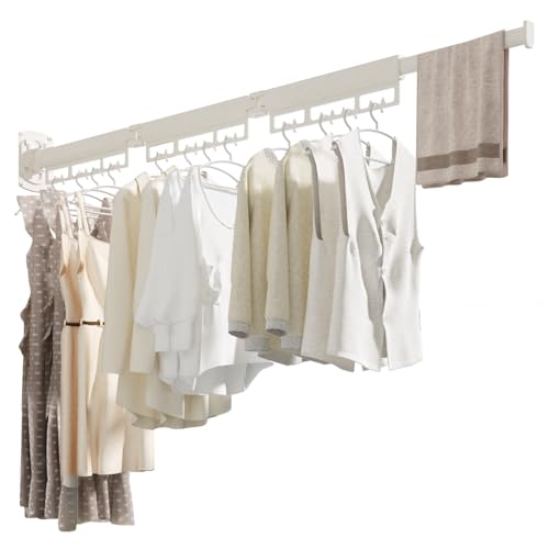 The Gospel of Tiny Homes!Clothes Drying Racks Wall Mounted,Foldable,Space-Saving Laundry Solution for Apartments and Bathrooms,Durable Metal Design (White) - size: 3Fold-White