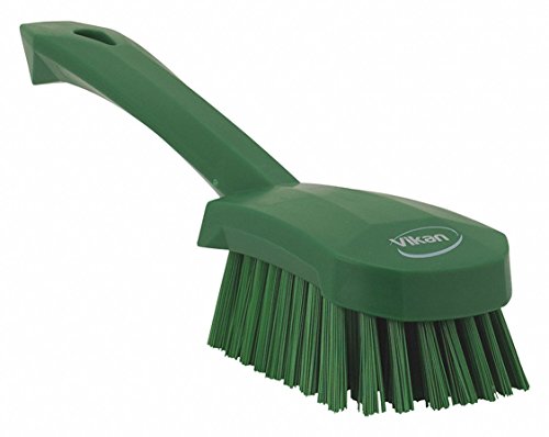 Vikan 41922 Brush,Washing,Stiff,10",PP/PBT,Green - color: Multicolor