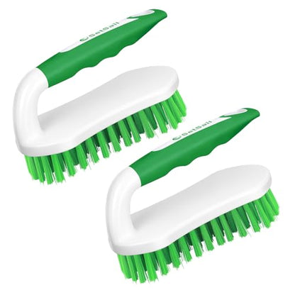 SetSail Scrub Brush, Stiff Bristle Cleaning Scrubber, 2 Pack(Green) - color: Green, size: 2-pack