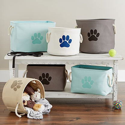 Bone Dry Pet Storage Collection Collapsible Bin, Medium Round, Gray - color: Gray, size: Medium Round