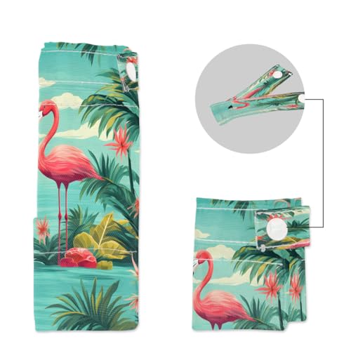 Pardick Wet Bag 2Pcs Wet Dry Bag Waterproof Travel Laundry Bags Summer Flamingo Swimsuit Bags Storage Cloth Diaper Bathing Suit 0rganizer for Beach, Yoga, Gym, Pool - color: Summer Flamingo