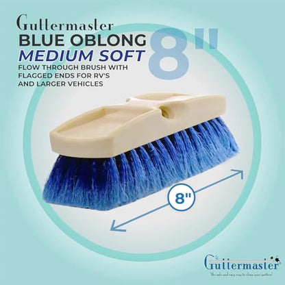 Guttermaster Blue Flow Through Essential Flagged-End Brush Head, 8-Inch