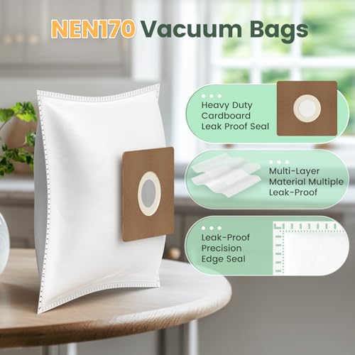 20 Pack NEN170 Vacuum Bags for Eureka NEN170 Bagged Canister Vacuum Cleaner