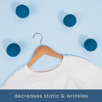S&T INC. Reusable Plastic Dryer Balls, 6 Pack, 2.5" Diameter, Dark Blue - color: Dark Blue