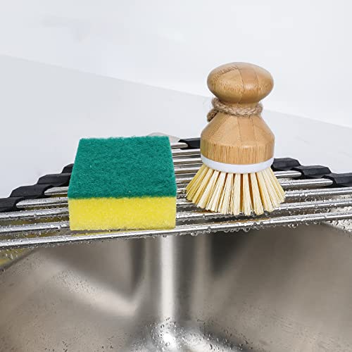 Tomorotec Triangle Roll Up Dish Drying Rack 304 Stainless Steel Black - color: Black
